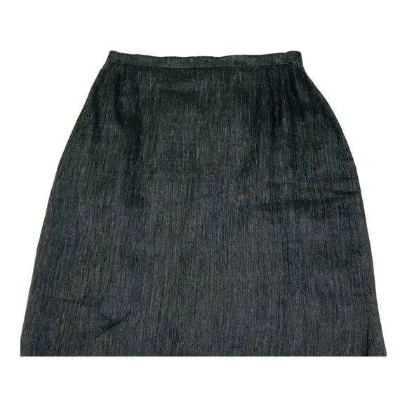 Akris Punto Linen Brown Pencil Skirt - Picture 3 of 12